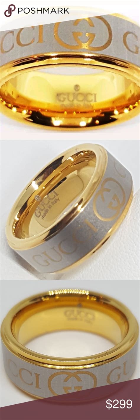 second hand gucci ring|Gucci tungsten ring.